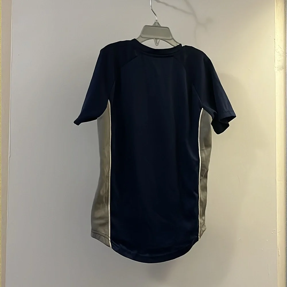 Majestic NY Yankee Jersey Navy & Gray Boys Size Small (8) & Free Yankees…